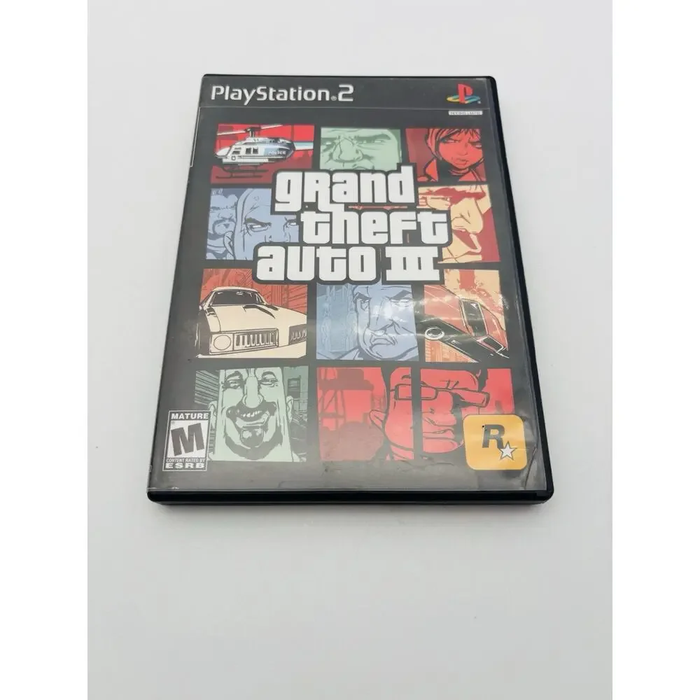 Grand Theft Auto III 3 (Sony PlayStation 2 PS2, 2003) Complete W/ Map - Works